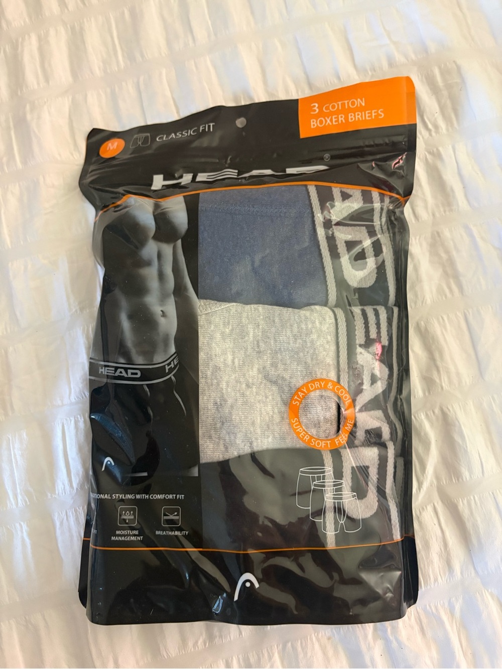 Head Men's Boxer Briefs - Blue & Gray (3 Pack)